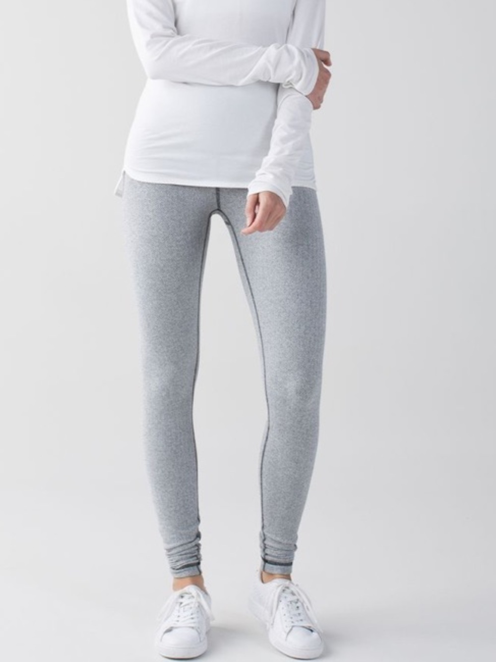 lululemon athletica Wunder Under Leggings - Heathered Black & White